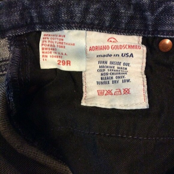 AG ADRIANO GOLDSCHMIED THE CLUB JEANS SZ 29R - Picture 9 of 11